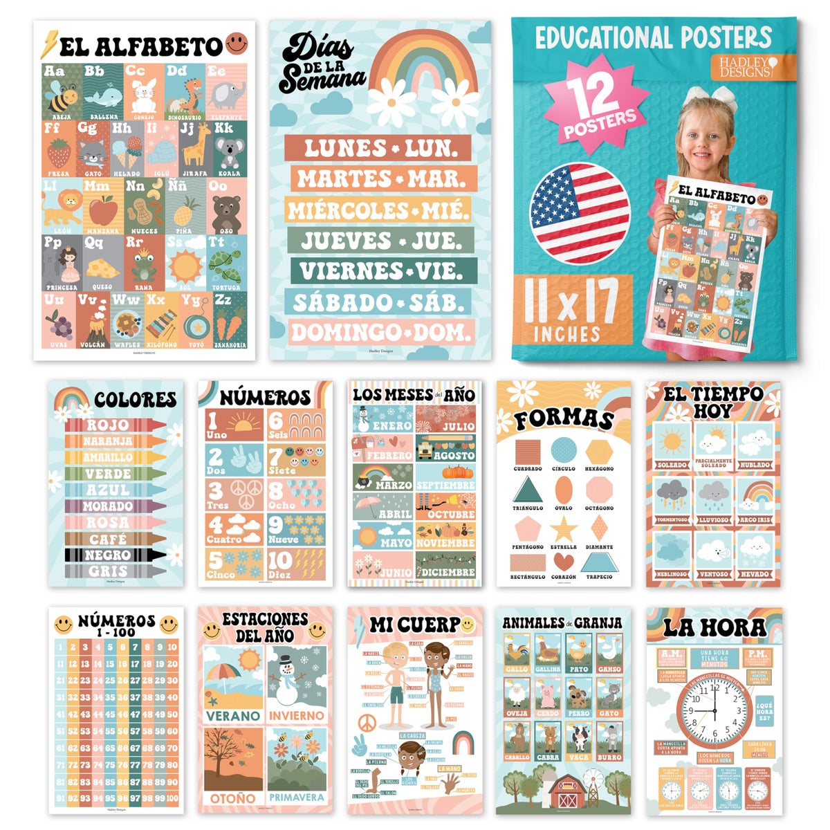 Hadley Designs Hadley Designs Spanish Classroom Decorations 12 Spanish ...
