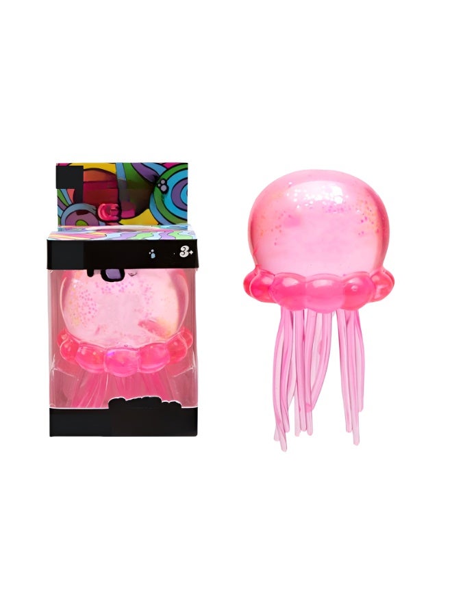 Jellyfish Squishy Toy – Soft TPR Stress Relief Fidget Toy, Portable Squeeze Ball for Kids & Adults, Anxiety Relief Desk Toy (Purple/Pink/Blue)