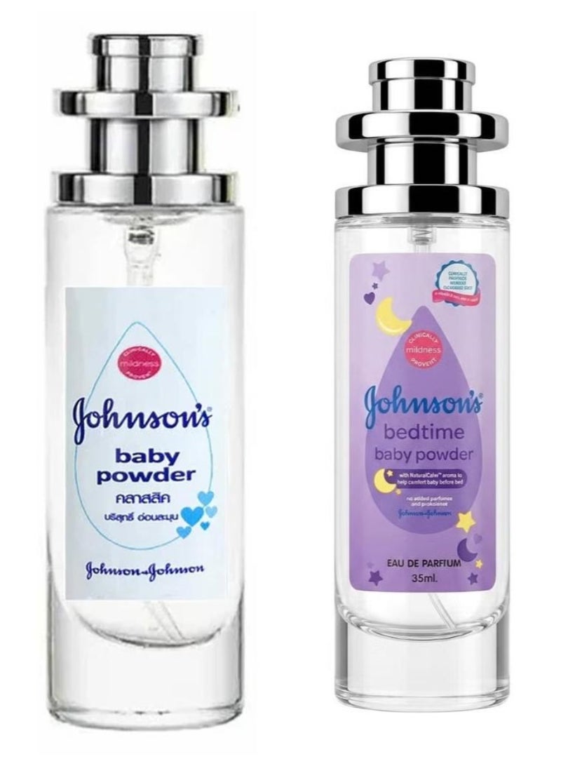 Two pcs Kit Powder Perfume Bedtime and Classic 35 ml