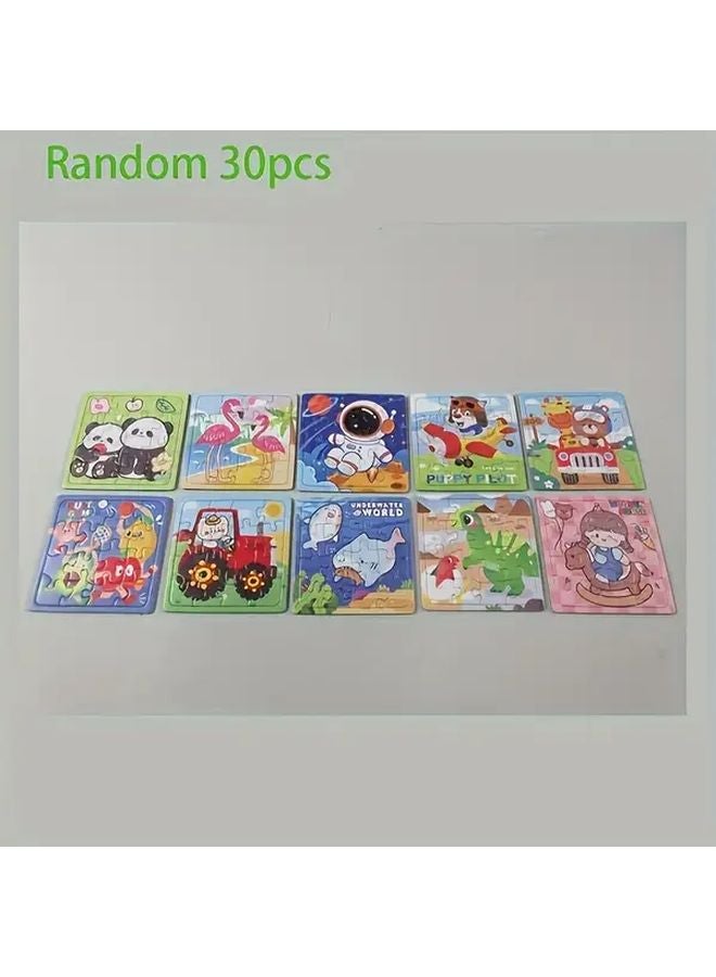 30Pcs Cartoon Animal Puzzles Educational Paper Jigsaw Toys For Youngsters Birthday Gifts - Image 1