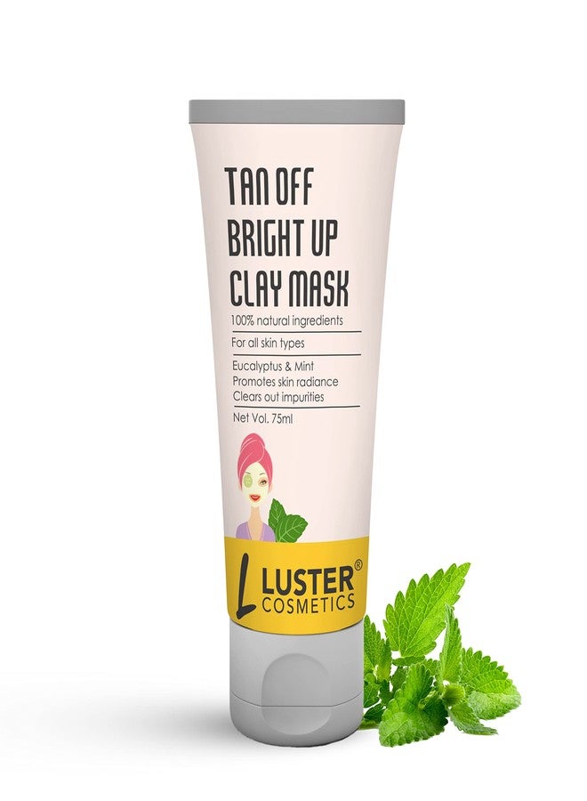 Luster Cosmetics Tan Off Bright Up Clay Mask & Tan Off Bright Up Face Scrub - 75ml (Pack of 2) - Image 1