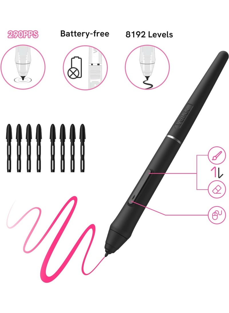 VEIKK VK430 Graphic Drawing Tablet with Battery-free Pen and 8192 Levels Compatible with Windows, Linux, Android, Mac and Chromebook - Image 4