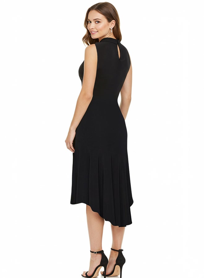 trendyol Black Ruffle Detailed Knitted Elegant Evening Dress Graduation Dress - Image 2