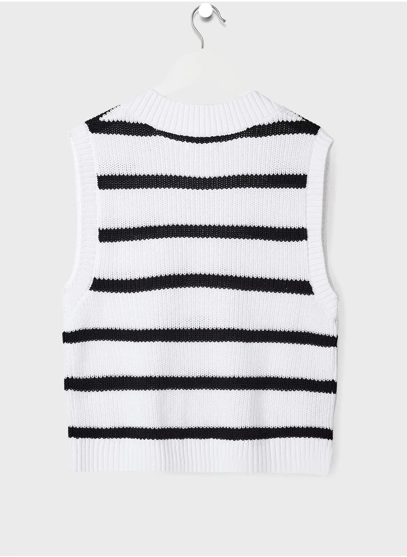 MANGO Youth Striped Gilet