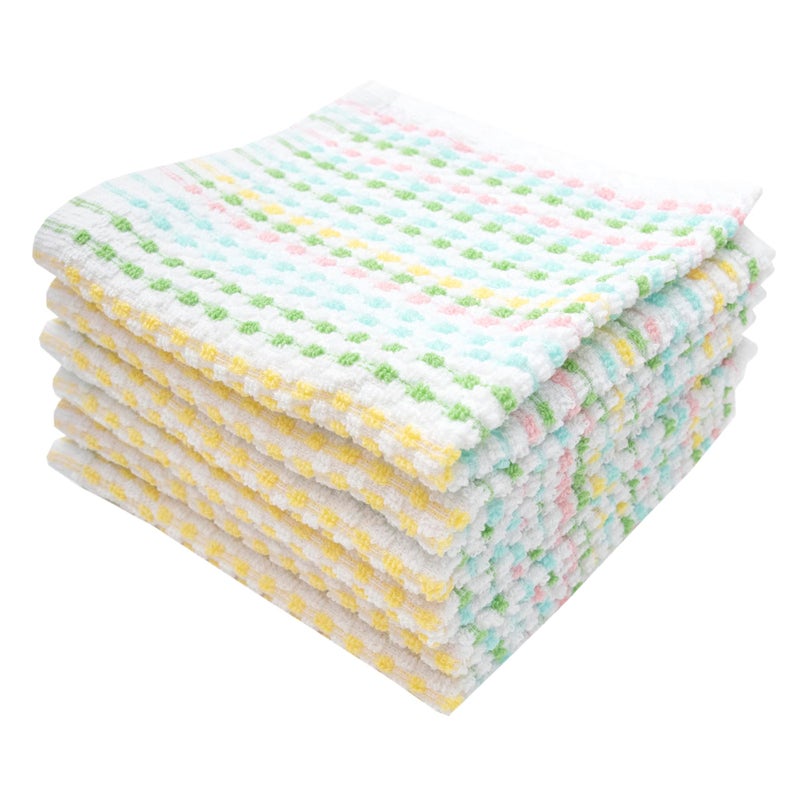 Ritz Pebble Bar Mop Towels: Highly Absorbent and Super Soft, 100% Cotton, Durable Super Absorbent Kitchen Bar Towels for Wiping Tables and Counters, 12x12, 6-Pack, Spring - Image 1