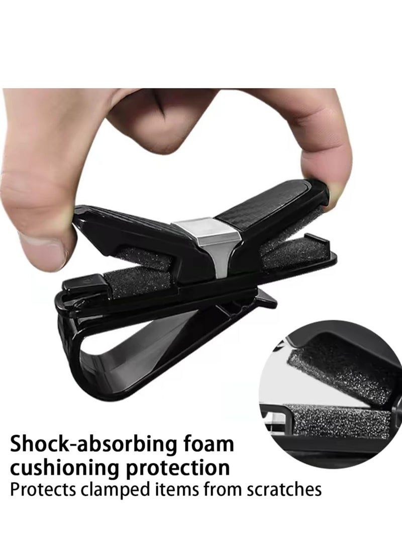 Loquat 2 Pcs Car Sun Visor Sunglasses Holder with 180° Rotation, Card Clip, and Vehicle Glasses Clips - Image 4