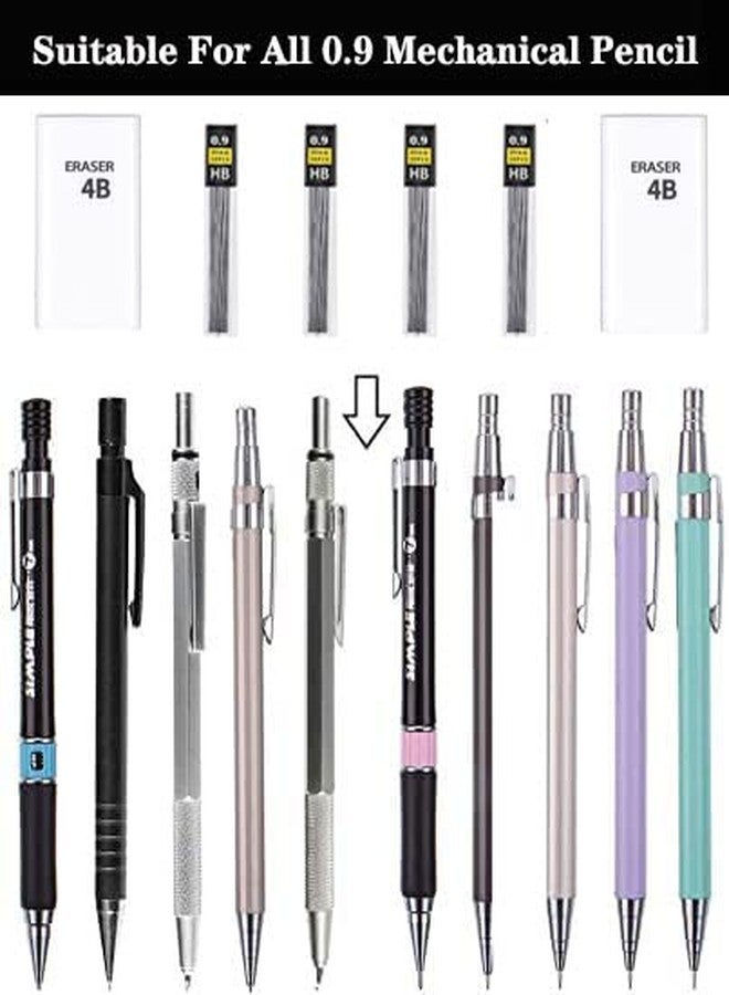 Lifreer 0.9 mm lead refills (680 Pcs), Unbreakable 0.9mm lead pencil refills And 2 Premium Erasers, Long Lasting HB Mechanical Pencil Lead 0.9 Refill For Students & Professionals - Image 3