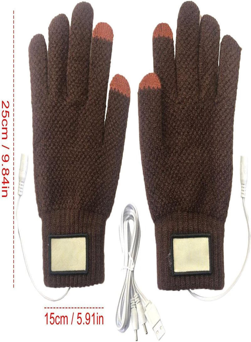 GGOOT Heated Gloves - Upgraded Women Men USB Heated Gloves Touchscreen Warm Full Finger Winter Gloves | Warm Windproof Full Finger Winter Gloves for Various Indoor Outdoor Activities  - Image 4