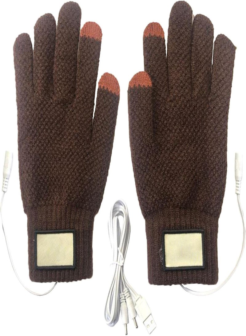 GGOOT Heated Gloves - Upgraded Women Men USB Heated Gloves Touchscreen Warm Full Finger Winter Gloves | Warm Windproof Full Finger Winter Gloves for Various Indoor Outdoor Activities  - Image 1