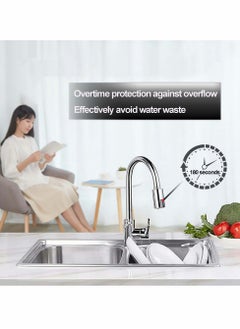 KASTWAVE Touchless Faucet Adapter for Kitchen Bathroom, Universal Standards Thread Automatic Smart Faucet, IPX6 Waterproof Smart Faucet Water-Saving Sensor, Chrome Style for High Spout Faucet  - Image 4