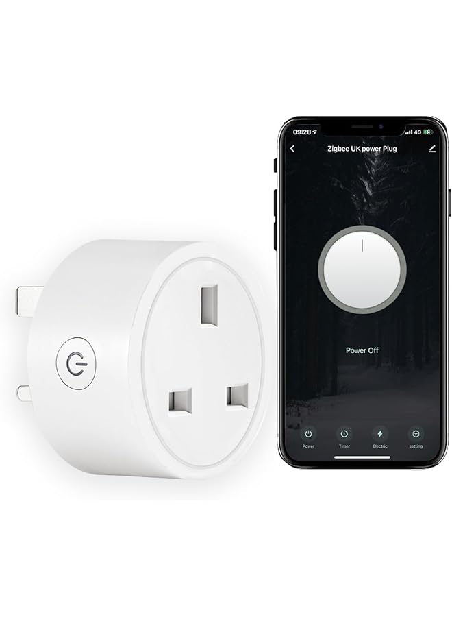 PROMASS promass ZigBee Portable Smart Plug, 16A High Power, with Energy Monitoring, Works as Repeater to Extend ZigBee Signal Coverage, Smart Life/Tuya Smart App, Work with Alexa Google Home, promass HUB Required  - Image 1
