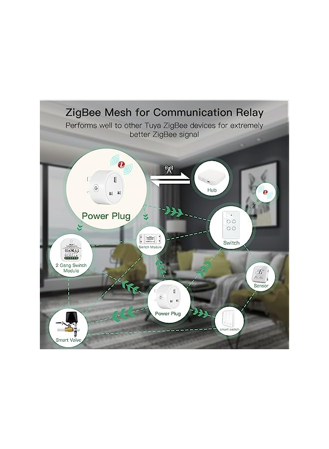 PROMASS promass ZigBee Portable Smart Plug, 16A High Power, with Energy Monitoring, Works as Repeater to Extend ZigBee Signal Coverage, Smart Life/Tuya Smart App, Work with Alexa Google Home, promass HUB Required  - Image 4