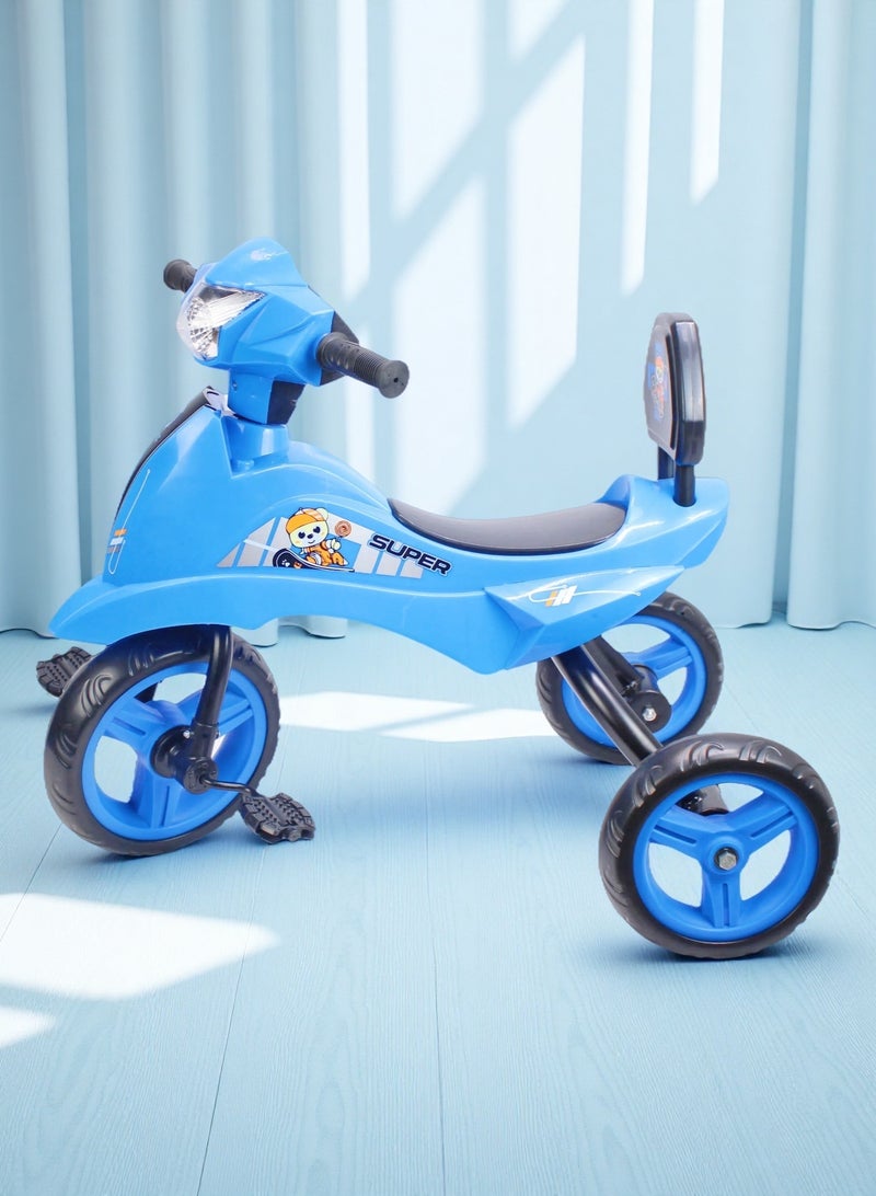 إيزي فيتشور دراجة ثلاثية العجلات للأطفال من إيزي فيوتشر مزودة بإضاءة وموسيقى - لعبة دراجة للأطفال الصغار، متوفرة بألوان الأزرق والأحمر والوردي - Image 1