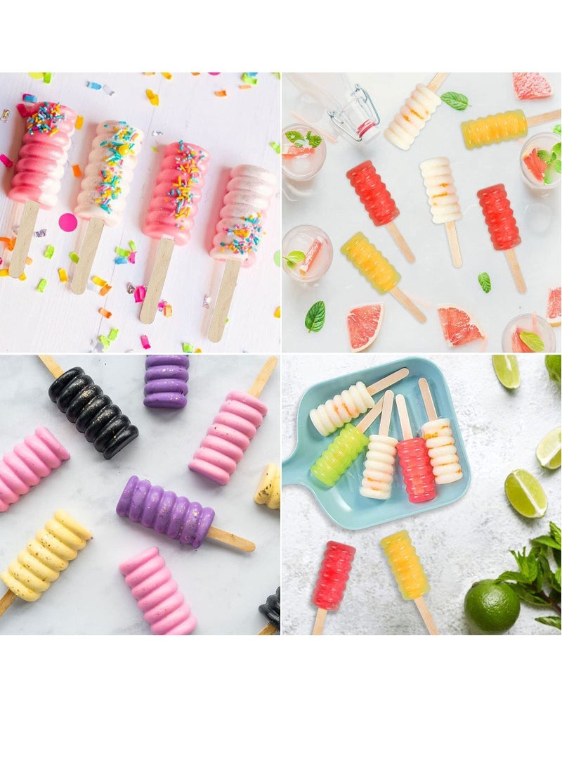 Y&D - Silicone Popsicle Moulds, 8 Cavities Ice Cream BPA Free Moulds for Kids, Reusable Pop Easy Release Maker Mould Home Office - Image 1