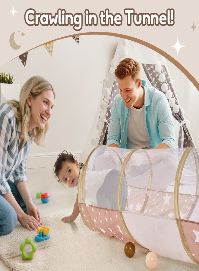 PXFAYSFQ Play Tunnel Tent for Toddlers, 69" x 18" Baby Tunnel Crawl Indoor & Outdoor, Pop Up Crawl Tunnel Toy for Baby or Pet with Breathable Mesh - Image 4