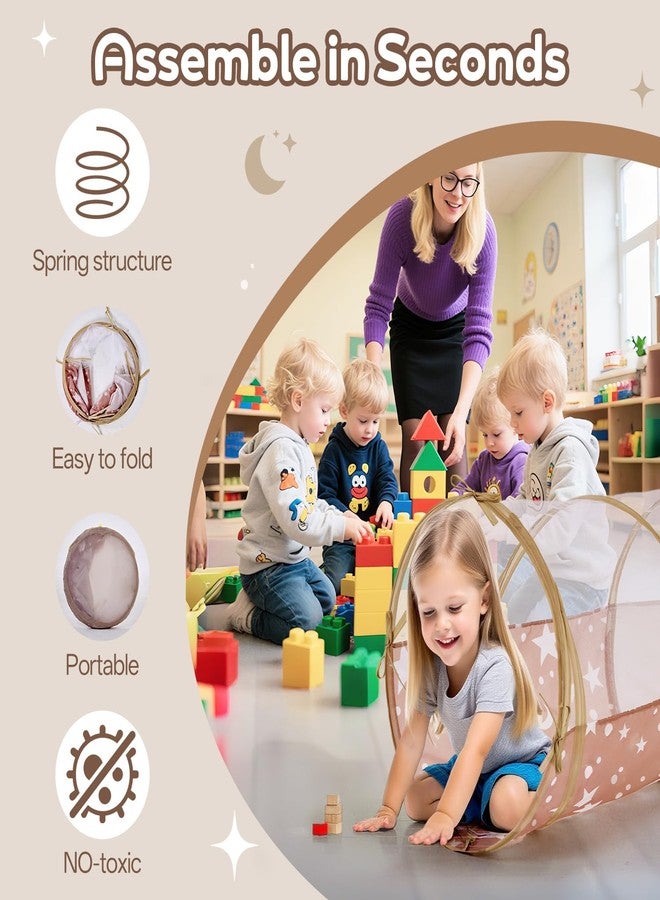 PXFAYSFQ Play Tunnel Tent for Toddlers, 69" x 18" Baby Tunnel Crawl Indoor & Outdoor, Pop Up Crawl Tunnel Toy for Baby or Pet with Breathable Mesh - Image 3