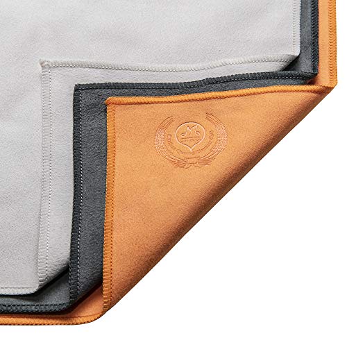 Mivi MI&VI Synthetic Chamois Microfiber Instrument Cleaning & Polishing Cloth for Violin, Viola, Cello, Bass, Guitar 12x12in(Pack of 3) - Image 2