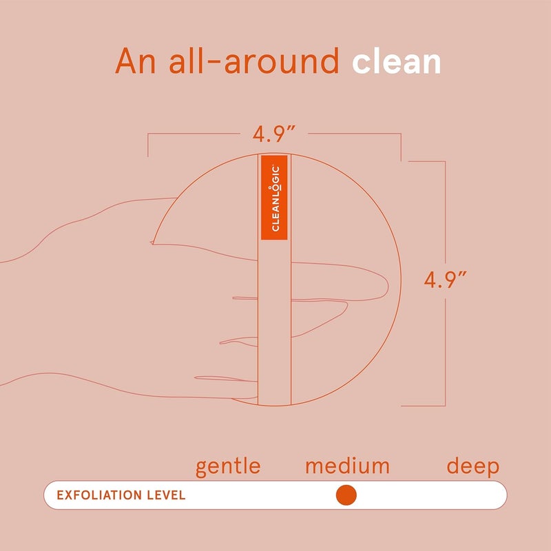 Clean Logic Bath and Body Exfoliating Body Scrubber, Dual-Texture Round Exfoliator Tool for Smooth, Clean Skin, Daily Skincare Routine, 3 Count Value Pack - Image 3
