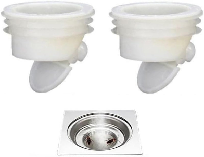 SIYANSHU SIYANSHU Drain Backflow Preventer Plastic Odor Proof Drainage Trap Sewer Pipe Sealer for Home Bathroom Insert Drain Plug Washing Machine/Drain Cap/Drain Cover/Drain Hoses/Insect Repellent (Pack of-3)  - Image 1
