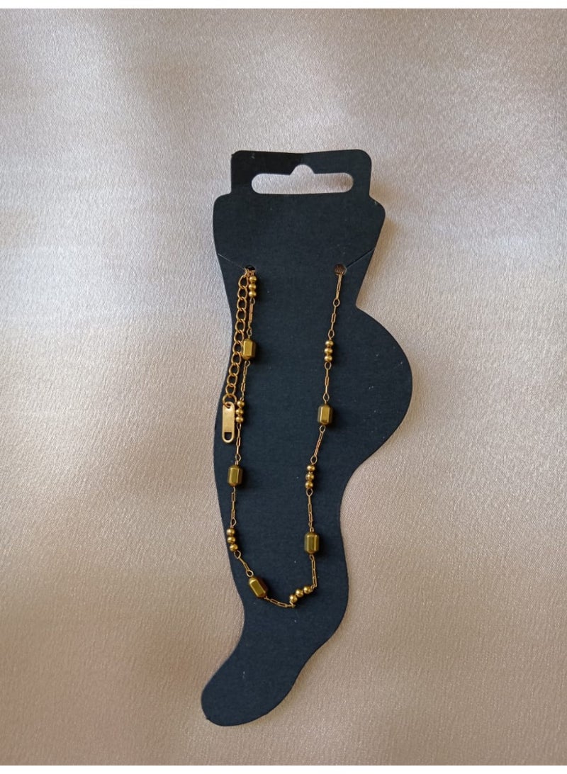Golden Bead Anklet - Image 1