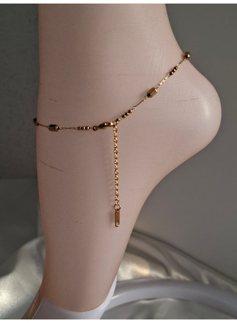 Golden Bead Anklet - Image 3