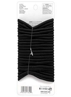 Scunci Thick Hair Black Elastics All Day Strong Hold NoDamage 5Mm Thickness 24Pieces Per Pack (2Pack)  - Image 5