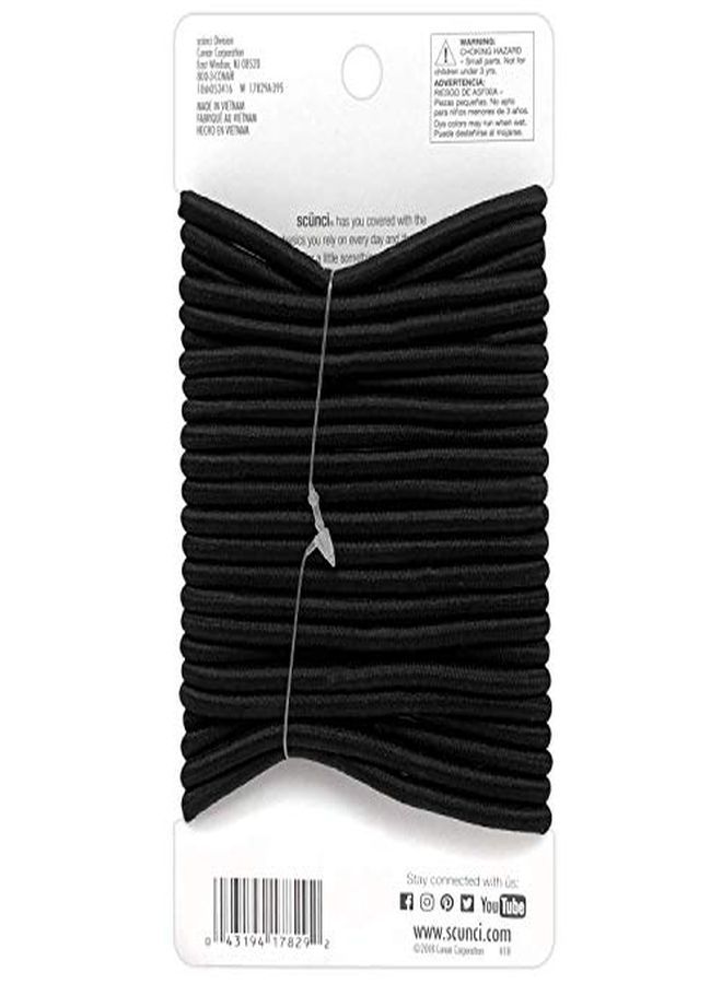 Scunci Thick Hair Black Elastics All Day Strong Hold NoDamage 5Mm Thickness 24Pieces Per Pack (2Pack) - Image 5