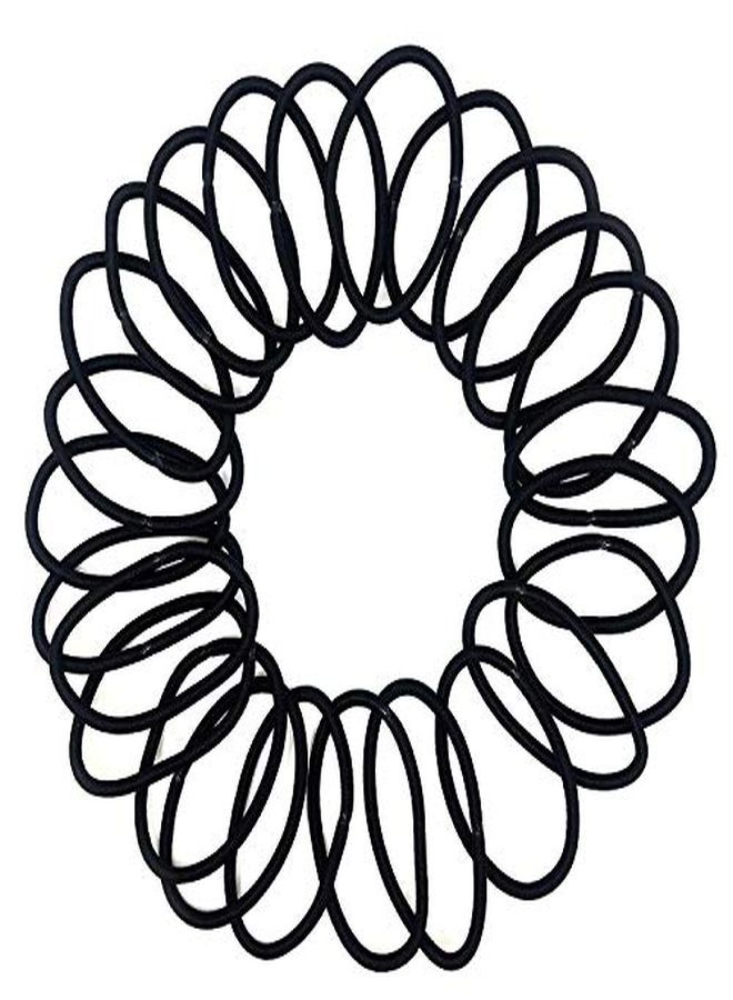 Scunci Thick Hair Black Elastics All Day Strong Hold NoDamage 5Mm Thickness 24Pieces Per Pack (2Pack) - Image 2