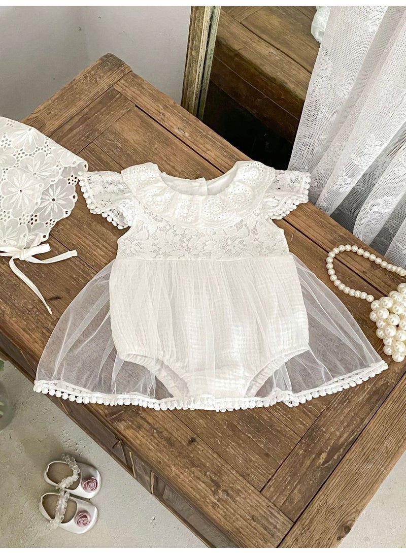 DOOKOO Summer Baby Solid Dresses Kids Girls Embroidered Cotton Romper Clothing Floral Dress For 0-4Y Girls - Image 5