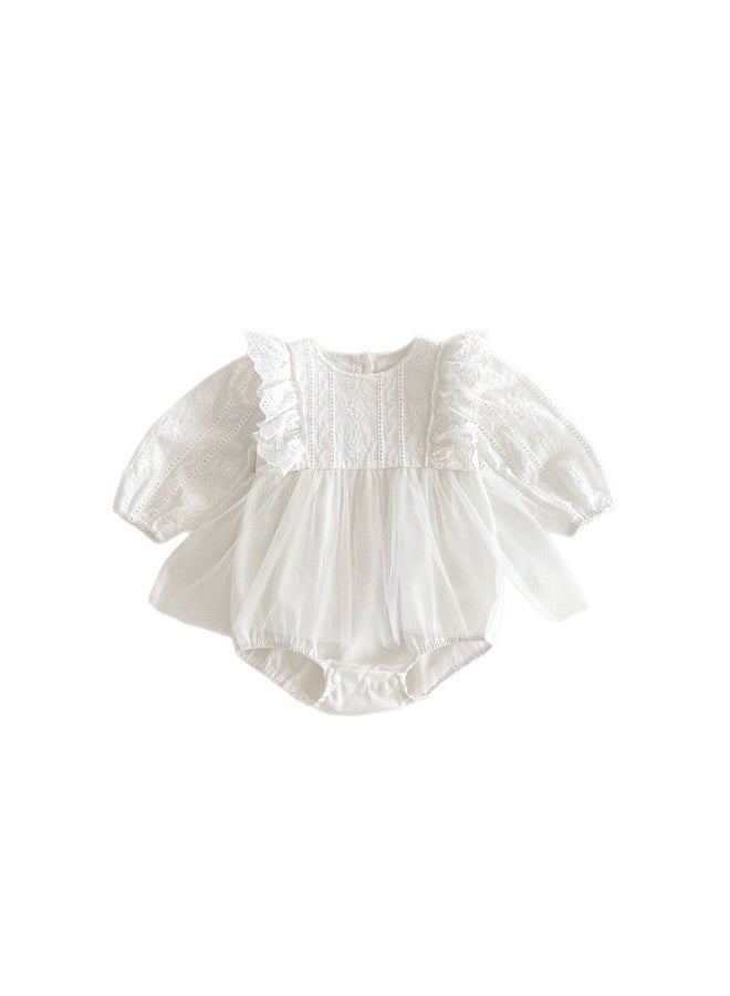 DOOKOO Summer Baby Solid Dresses Kids Girls Embroidered Cotton Romper Clothing Floral Dress For 0-4Y Girls - Image 2