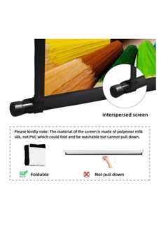 CityRiya-Long Projector Screen with Stand,100 Inch Portable Indoor Outdoor Projection Screen 16:9 Hd 4K Wrinkle-Free Outdoor Movies Screen Carrying Bag for Home Backyard Theater  - Image 4