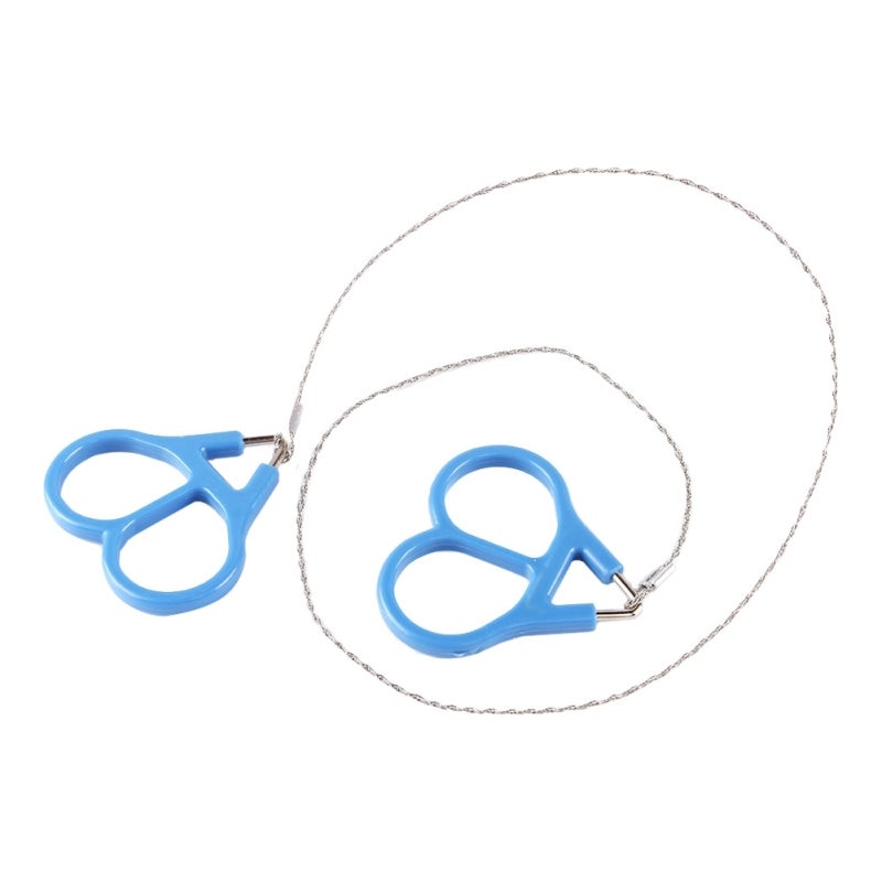 Steel Wire Saw: Flexible Lightweight Pocket Saw - Tooth & Dual Ring Design Survival Saw for Camping Hiking Hunting Emergency Outdoor Activities Home Use - Image 2