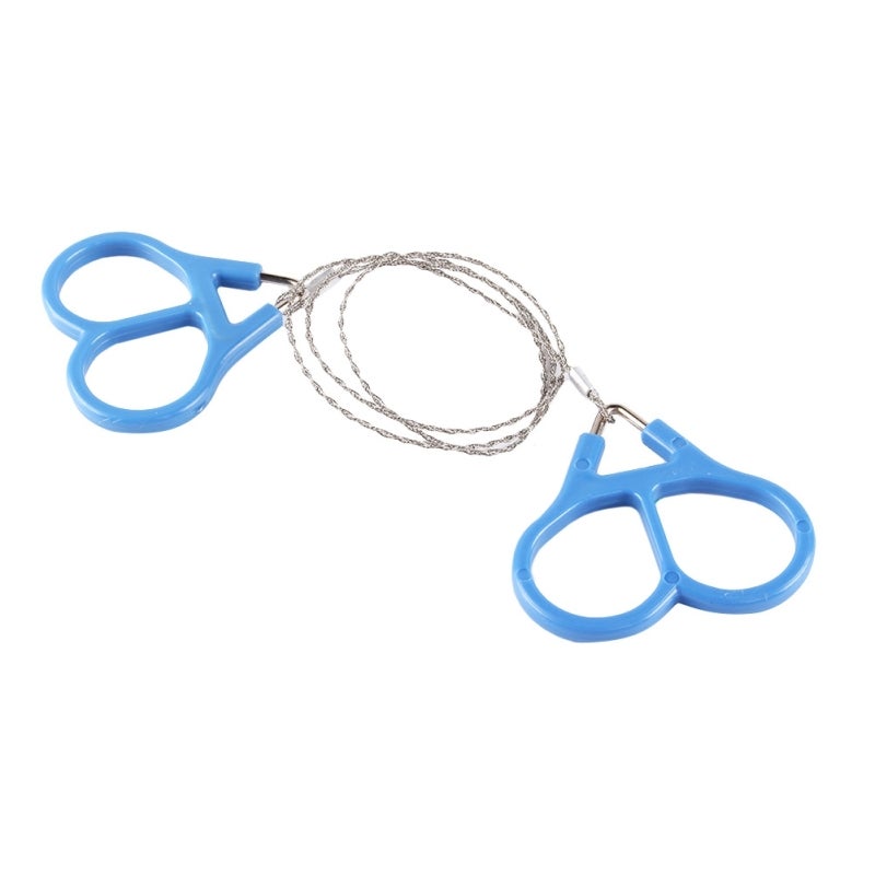 Steel Wire Saw: Flexible Lightweight Pocket Saw - Tooth & Dual Ring Design Survival Saw for Camping Hiking Hunting Emergency Outdoor Activities Home Use - Image 1