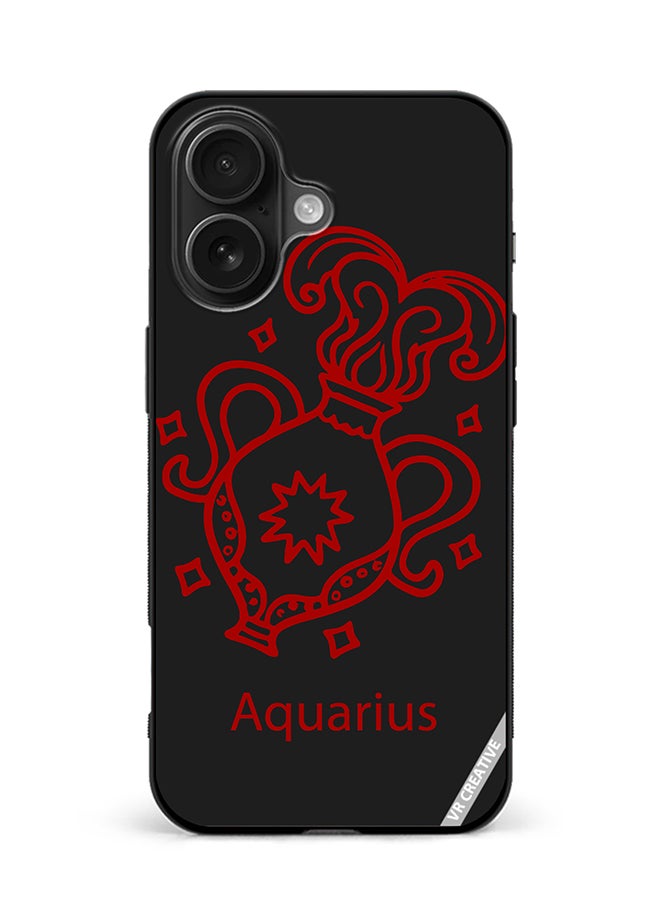 VR CREATIVE Protective Case Cover For Apple iPhone 16 Plus Aquarius Zodiac Signs Design Multicolour