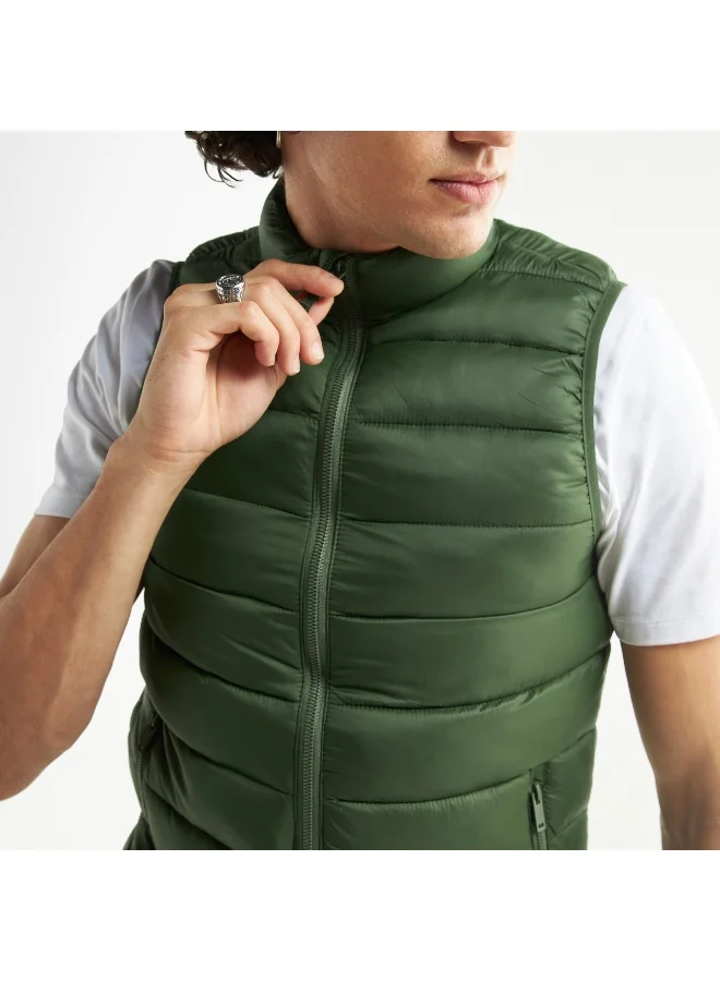 Splash FAV Quilted Sleeveless Zip Through Jacket with Pockets