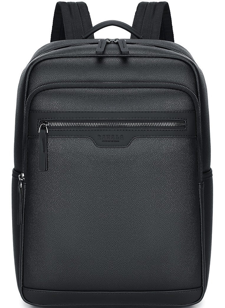 RAHALA RAL820 Luxury Leather Backpack for Work, Travel and Laptop - Stylish Black (Brand Name/Rahala) - Image 2