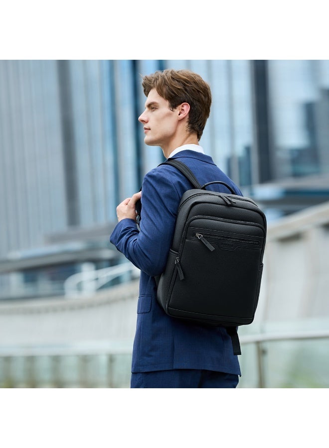 RAHALA RAL820 Luxury Leather Backpack for Work, Travel and Laptop - Stylish Black (Brand Name/Rahala) - Image 3