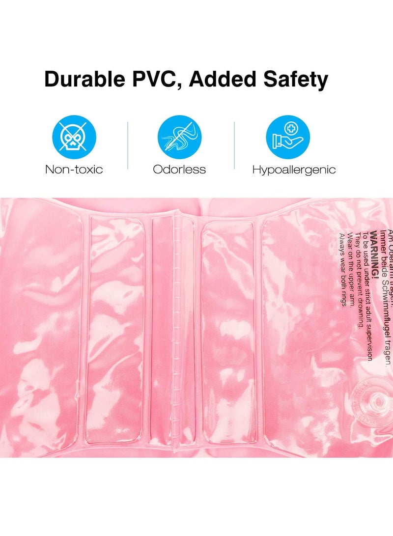 Generic Children'S Swimming Floats, Inflatable Swimming Arm Band Water Sports Learning Cartoon Shell Appearance Water Wings Swimming Training Aids (Pink, 1 Pair) - Image 5