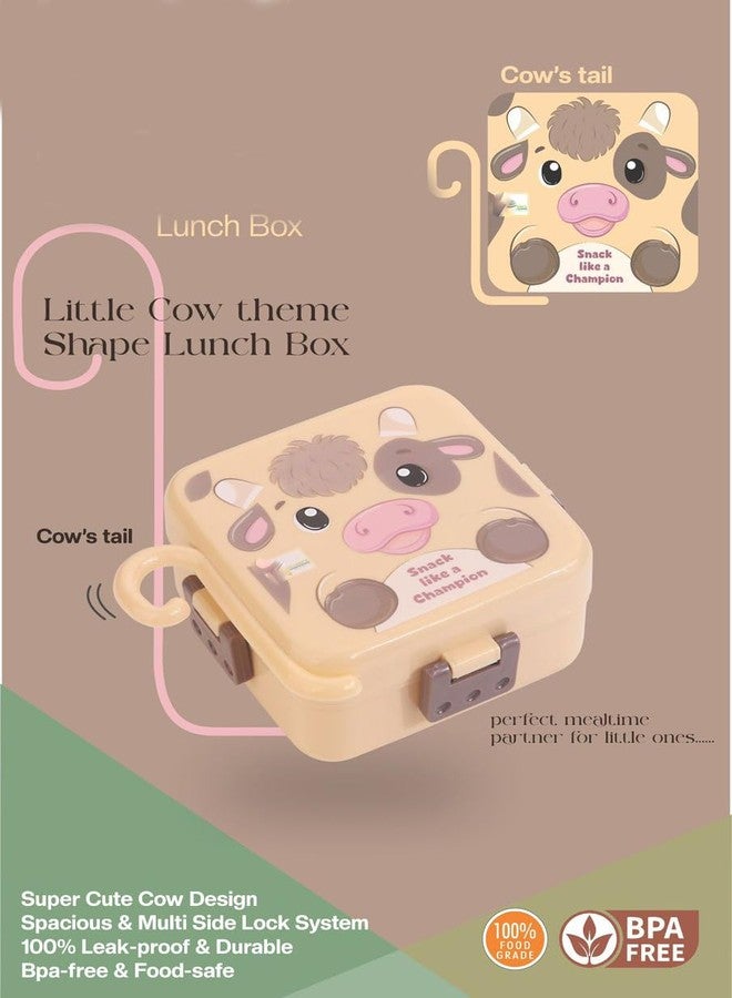 TOP TRICK Kids Lunch Box Set with 2 Compartments, Includes Fork Tiffin Box for Kids BPA-Free Plastic, 500ml Capacity-1pcs - Image 4
