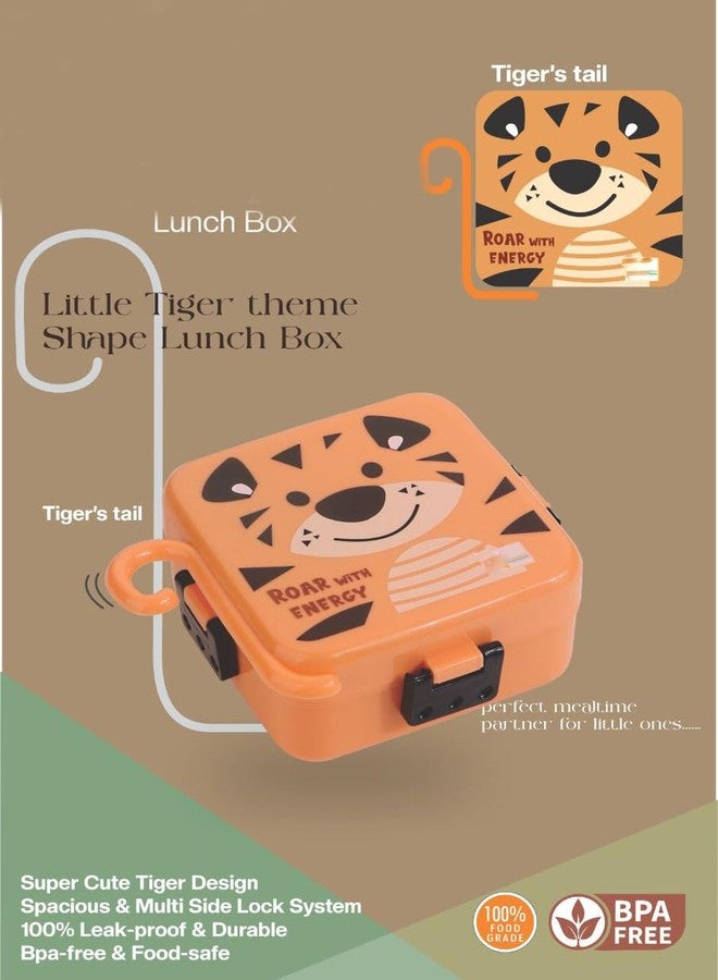 TOP TRICK Kids Lunch Box Set with 2 Compartments, Includes Fork Tiffin Box for Kids BPA-Free Plastic, 500ml Capacity-1pcs - Image 5