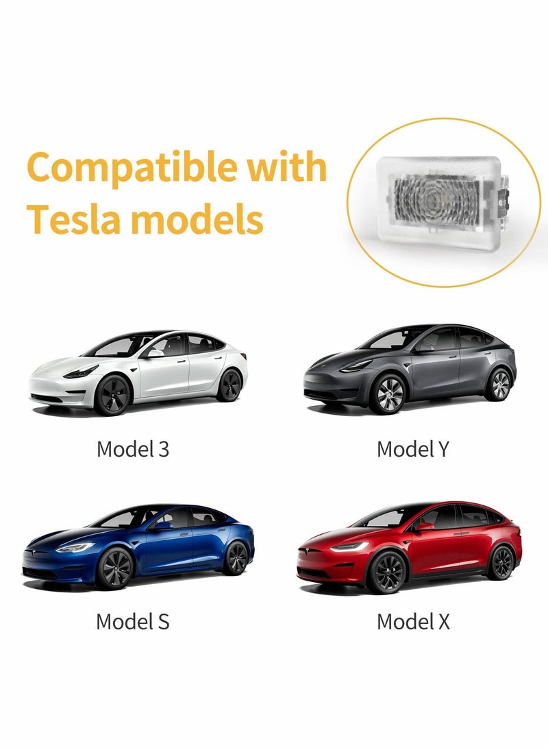 Loquat Interior LED Lights Bulbs Kit for Tesla Model 3/Y/S/X, Ultra-Bright Light Upgrade Lighting Replacement Accessories Fit Trunk, Frunk,Door Puddle, Foot-Well (4 Pack/White) - Image 3