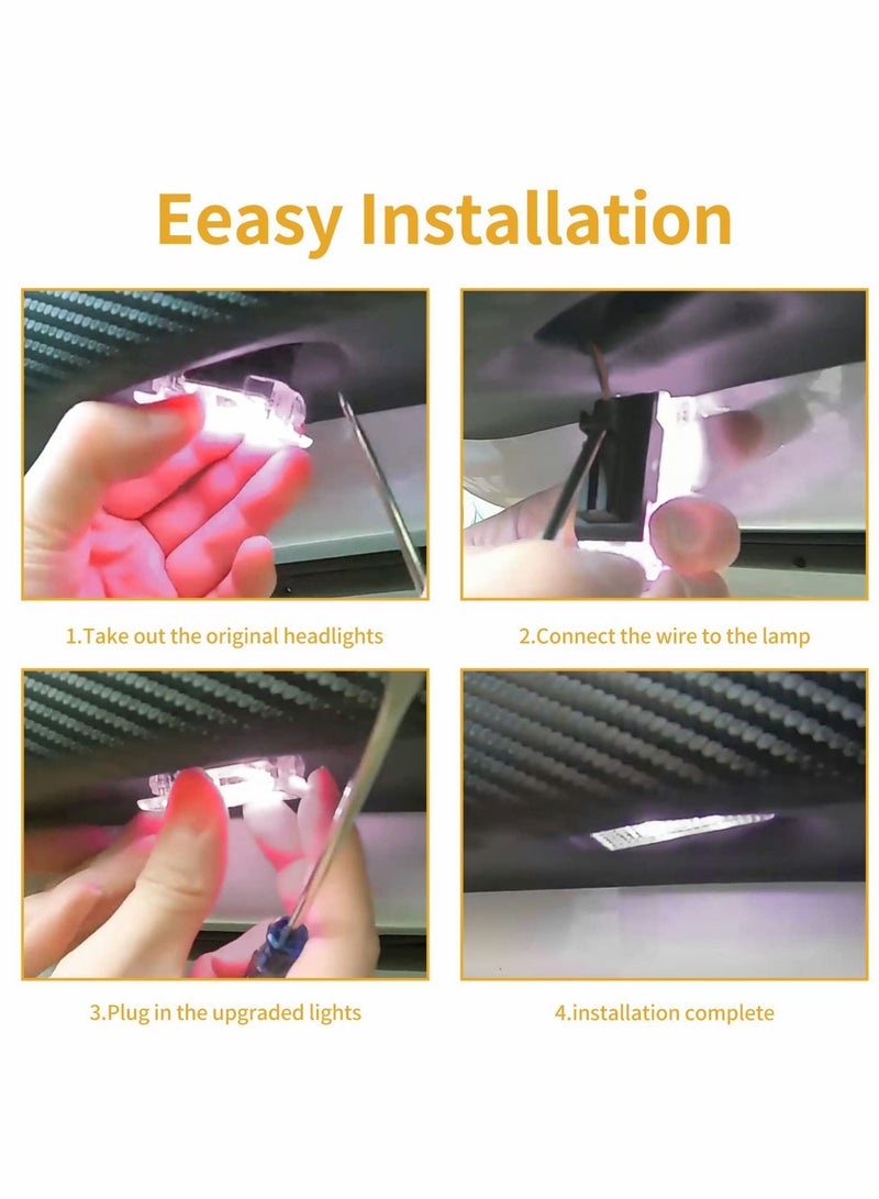 Loquat Interior LED Lights Bulbs Kit for Tesla Model 3/Y/S/X, Ultra-Bright Light Upgrade Lighting Replacement Accessories Fit Trunk, Frunk,Door Puddle, Foot-Well (4 Pack/White) - Image 5