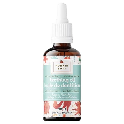 Punkin Butt Teething Oil for Babies, Herbal Plant-Based Formula Infused with Chamomile, Clove & Peppermint & Enhanced with Natural Homeopathics - Chamomilla, Phytolacca & Rheum, 1oz Bottle - Image 1
