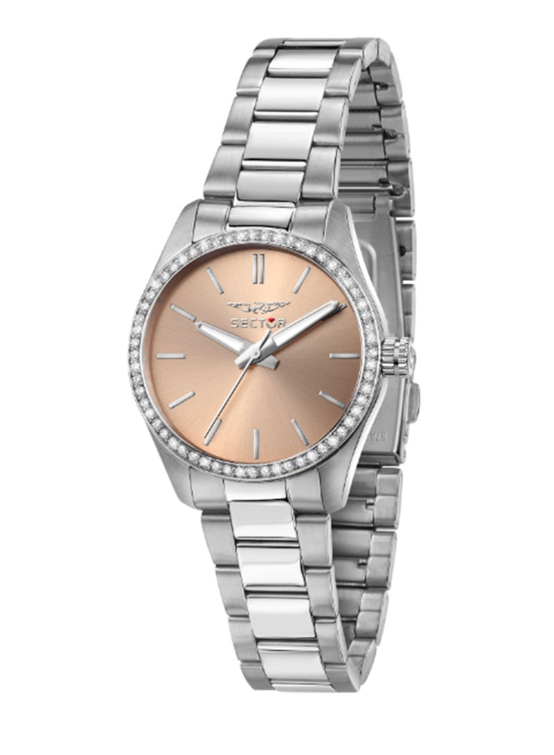 Sector 270 30MM 3H L.ROSE DIAL BR SS - Image 1