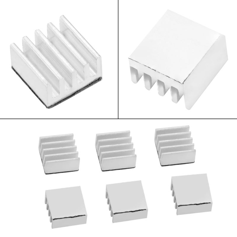 Aluminum Heat Sink 10-Pack for A4988 Driver - High Thermal Conductivity Adhesive Mesh Design for 3D Printer Chip Cooling - Image 2