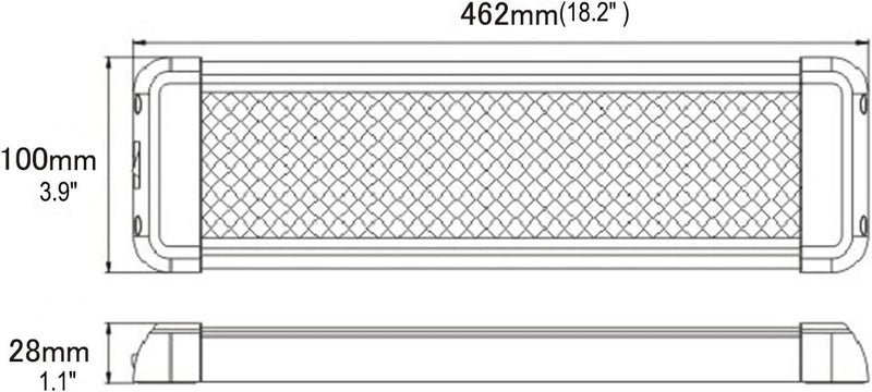 Lightronic 12V LED RV Ceiling Interior Light - 18.2 Inches, 24W - Image 3