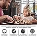 QUMMFA 2 in 1 Wooden Chess and Checkers Set Folding Magnetic Chess Board with Storage Slots Chess Pieces Portable Travel Chess Set for Adults Kids Includes Carry Bag - Image 4