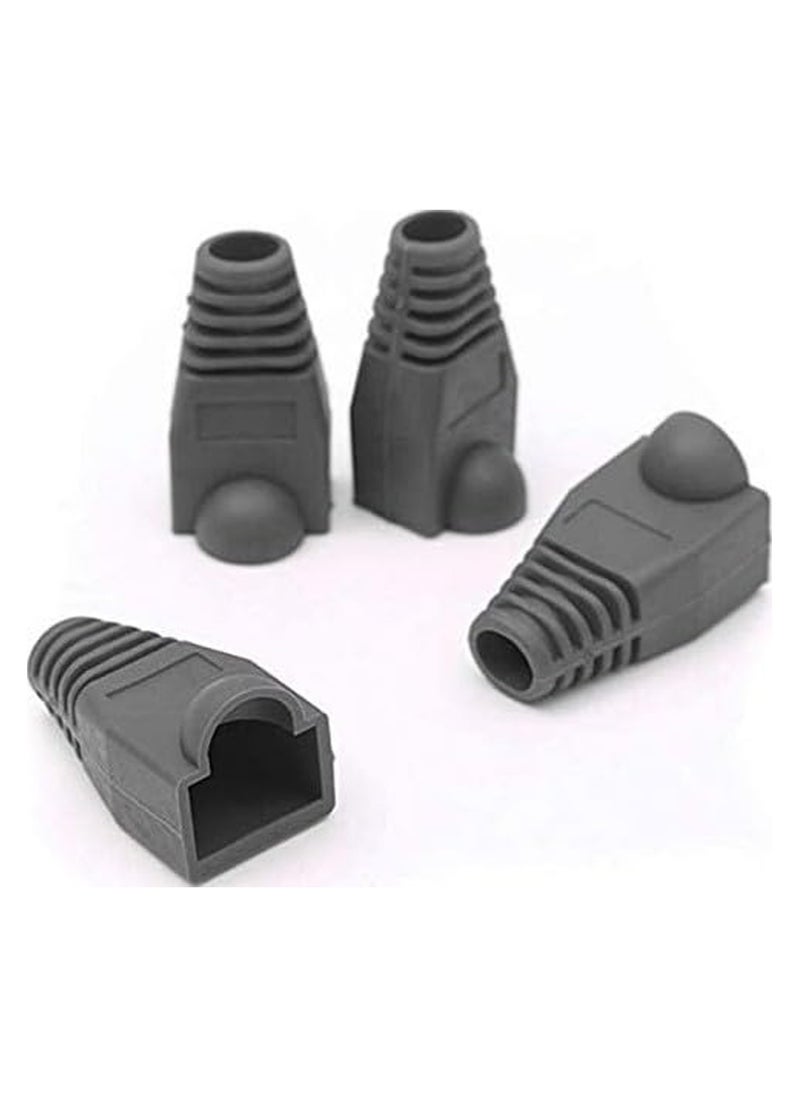 Generic Soft Plastic Ethernet RJ45 Cover (Grey) 5PCS  - Image 3