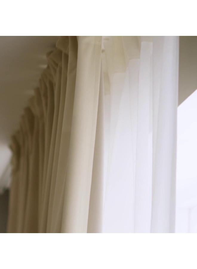 erorex Ceiling bracket for 2 curtain rails, white - Image 2