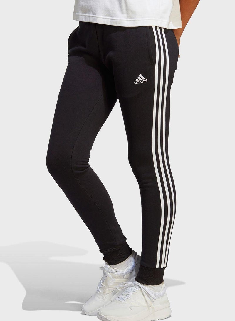 Adidas Essentials 3-Stripes French Terry Cuffed Joggers - Image 1